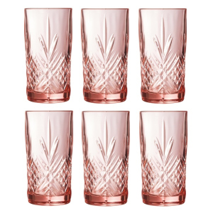 Набір високих склянок Luminarc Зальцбург Pink 6 шт х 380 мл (P9166/1) ТОП в Ужгороді