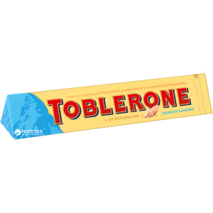 Упаковка шоколада Toblerone Молочный с хрустящим миндалем 100 г х 20 шт (7622300710620) в Ужгороде