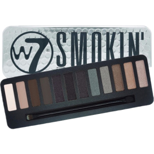 Тіні для повік W7 Smokin' Eye Color Palette палетка 12 кольорів smoky gray and brown 15.6 г (5060406145519) в Ужгороді