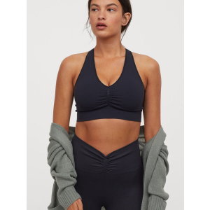 Спортивный топ H&M Sport 0849886-1 L Темно-синий (EZH2000000076454) лучшая модель в Ужгороде