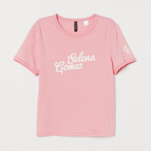 Футболка H&M 0840924003 S (165/88А) Светло-розовая/Selena Gomez (2000000830523) ТОП в Ужгороде