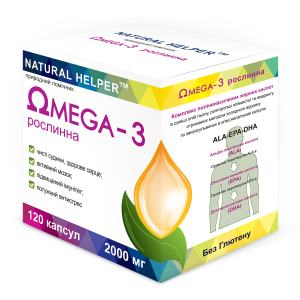 Жирні кислоти Natural Helper Omega 3 Природний помічник (4820187660011) надійний
