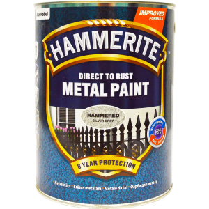 Фарба Hammerite Metal Paint Hammered - глянсова фарба алкідна по металу, захисна, чорна, 5 л (5126349) в Ужгороді