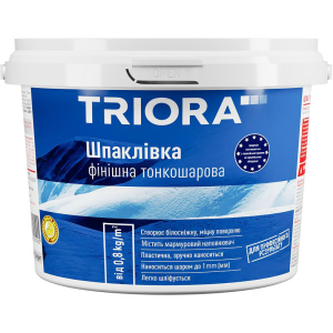 Шпаклівка фінішна TRIORA Тонкошарова 16 кг Біла (4823048021976) надійний