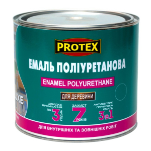 Емаль поліуретанова для дерева LUXE PROTEX 2.4кг біла в Ужгороді