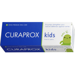 Зубная паста детская ферментная Curaprox CS Kids со свежим вкусом сладкой мяты 1450 ppm F 60 мл (7612412429633) лучшая модель в Ужгороде