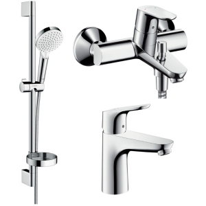 Набір змішувачів HANSGROHE Focus 1092019 (31607000+31940000+26553400) краща модель в Ужгороді