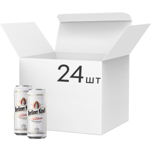 Упаковка пива Berliner Kindl Jubilaums Pilsener светлое фильтрованное 5.1% 0.5 л х 24 шт (4053400279114) ТОП в Ужгороде