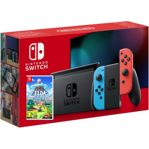 Nintendo Switch Neon Blue-Red (Upgraded version) + Гра The Legend of Zelda: Link's Awakening (російська версія) в Ужгороді