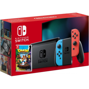 Nintendo Switch Neon Blue-Red (Upgraded version) + Гра Crash Bandicoot N'sane Trilogy