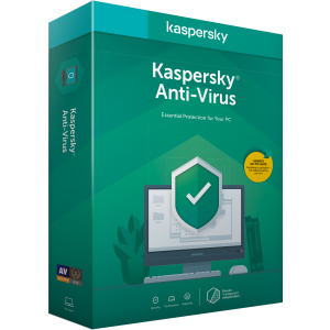 Kaspersky Anti-Virus 2020 первісне встановлення на 1 рік для 2 ПК (DVD-Box, коробкова версія) рейтинг