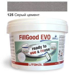 Полиуретановая затирка Litokol FillGood EVO 125 (Серый цемент) 5кг. лучшая модель в Ужгороде