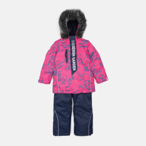 Зимовий комплект (куртка + напівкомбінезон) Garden Baby 102025-63/32 134 см Малина/Сині букви/Синій (4821020253537) в Ужгороді