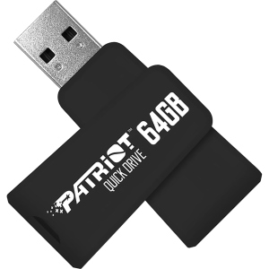 Patriot Color QuickDrives 64GB USB 3.1 Black (PSF64GQDBK3USB) ТОП в Ужгороді