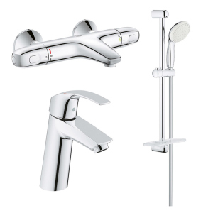 Набір змішувачів Grohe Grohtherm 1000 + Eurosmart 34101TM ТОП в Ужгороді