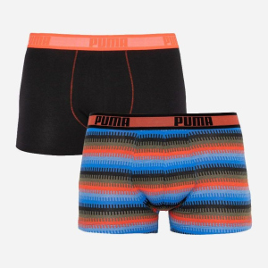 Набор трусов Puma Worldhood Stripe Trunk 2P 501004001-030 2 шт XL Черный с красным и синим (8718824805559) ТОП в Ужгороде