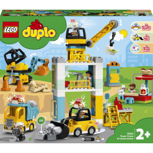 Конструктор LEGO DUPLO Town Подъемный кран и строительство 123 детали (10933)