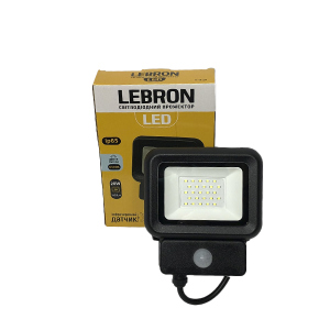 LED прожектор с датчиком движения LEBRON LF-20S, 20W, 1600Lm, 6500К (4416) в Ужгороде