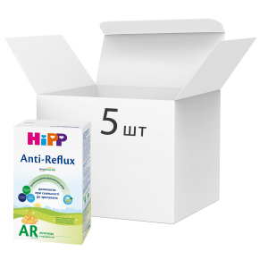 Упаковка детской сухой молочной смеси HiPP Anti-Reflux начальная 5 пачек по 300 г (9062300440420_9062300439462) ТОП в Ужгороде