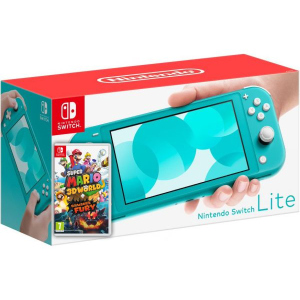 Nintendo Switch Lite Turquoise + Гра Super Mario 3D World + Bowser's Fury (російська версія) краща модель в Ужгороді