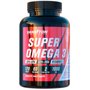 хороша модель Жирні кислоти Vansiton SUPER OMEGA 3 120 капсул (4820106591990)