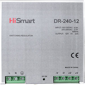 Блок питания HiSmart 12V 20A 240W DIN (DR-240-12) лучшая модель в Ужгороде