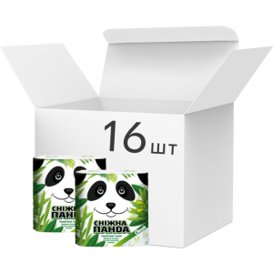 Упаковка туалетного паперу Снігова Панда Класик 150 відривів 2 шари 16 пачок по 4 рулони (4823019007626) надійний