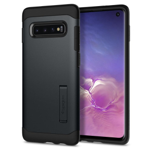 Чехол противоударный с подставкой Spigen Slim Armor 605CS25385 для Samsung Galaxy S10 SM-G973 (6.1") Metal Slate ТОП в Ужгороде