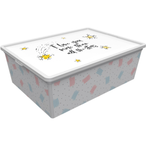Контейнер для хранения с крышкой Qutu Trend Box Cute Sky 25 л (TREND BOX с/к CUTE SKY 25л.) в Ужгороде