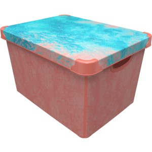 Контейнер для зберігання з кришкою Qutu Style Box Coral 20 л (STYLE BOX с/к CORAL 20л.) ТОП в Ужгороді