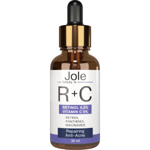 Сыворотка для лица Jole Retinol 2 + Vitamin C5 Anti Acne Serum с ретинолом и витамином С 30 мл (4820243881343)