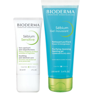 Набір Bioderma Флюїд Sebiom Sensitive 30 мл + Очищаючий гель Sebiom 100 мл (3041306016996) в Ужгороді