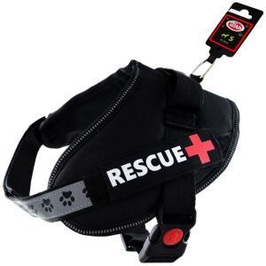 Шлея усиленная Pet Nova Rescue+ S 45-55 см Чёрная (HA-RESCUE-BL-S) (5903031442151) рейтинг