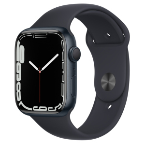 Смарт-годинник Apple Watch Series 7 GPS 45mm Midnight Aluminium Case with Black Sport Band (MKN53UL/A) рейтинг