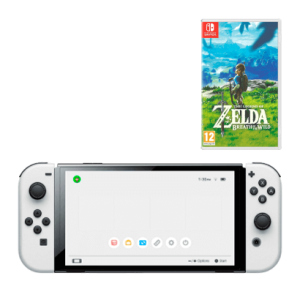 Набір Консоль Nintendo Switch OLED Model HEG-001 64GB White Новий + Гра The Legend of Zelda Breath of The Wild ТОП в Ужгороді