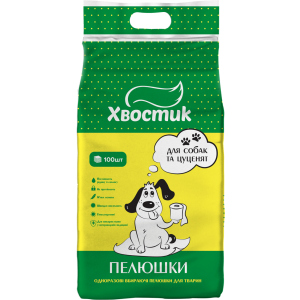 Пелюшки для собак Хвостик 56 х 56 см 100 шт (4820224500843) в Ужгороді