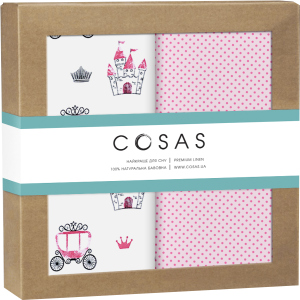 Набор пеленок Cosas Бязь Castle Carriage Rose Dots Malina 80 х 100 2 шт (4822052074602) рейтинг