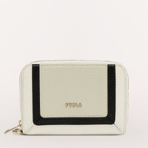 купити Шкіряний жіночий гаманець Furla Babylon S Zip Around Cc PDJ5UNOBX01900736S Marmo White Cotton/Nero (800070114995)