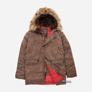 Парку Alpha Industries Slim Fit N-3B Parka 5XL Brown/Red