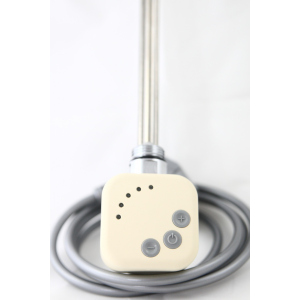 Электрический тэн у полотенцесушитель HeatQ HEC с регулятором 30-60С, таймером 2 ч, бежевый (cream ral1015) 300 Вт ТОП в Ужгороде