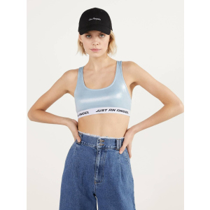 Спортивний топ Bershka XAZ262934IHKW XS Блакитний (DD8000005346167) краща модель в Ужгороді