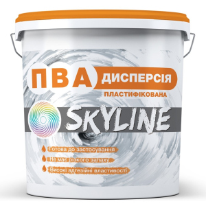 Дисперсия ПВА пластифицированная готовая к применению SkyLine 10 кг надежный