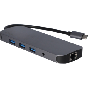 USB-хаб адаптер Ailink Aluminium Gigabit Ethernet USB-C 100W SD Hub Card Reader HDMI 4K Multi Port 9 в 1 Space Grey (AI-CH9A) лучшая модель в Ужгороде