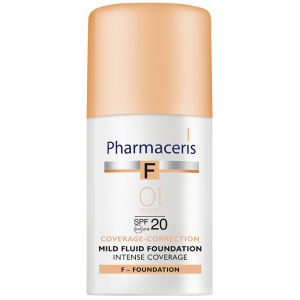 Нежный тональный флюид Pharmaceris F SPF20 интенсивно маскирующий Слоновая кость 30 мл (5900717153011)