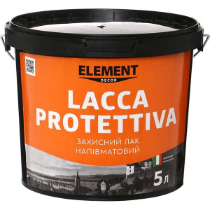 Захисний напівматовий лак LACCA PROTETTIVA ELEMENT DECOR 5 л в Ужгороді