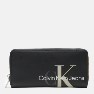 Кошелек женский Calvin Klein Jeans Sculpted Mono Zip Around K60K608958-BDS Black (8719855211548) лучшая модель в Ужгороде