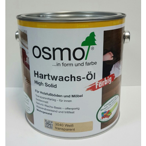 Масло с твердым воском цветное прозрачное OSMO HARTWACHS-ÖL Farbig 3040 - (белое) 0.125 л. ТОП в Ужгороде