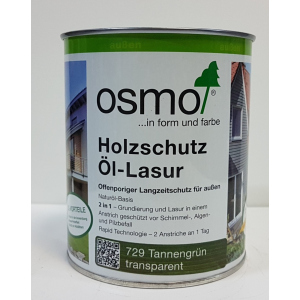 Защитное масло – лазурь OSMO HOLZSCHUTZ ÖL-LASUR 729 (темно-зеленое) 2.5 л. лучшая модель в Ужгороде