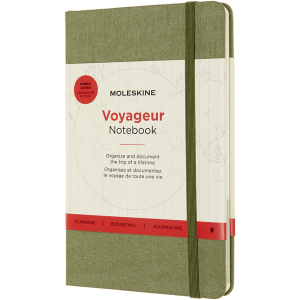 Нотатник Moleskine Voyageur 11.5 х 18 см 208 сторінок в лінійку Зелений В'яз (8053853603227) краща модель в Ужгороді