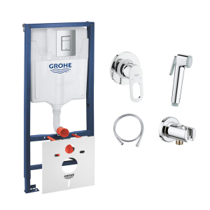 Комплект Grohe инсталляция Rapid SL 38772001 + набор для гигиенического душа со смесителем BauLoop 111042 в Ужгороде